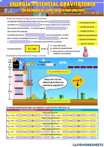 ENERGIA POTENCIAL con g constante