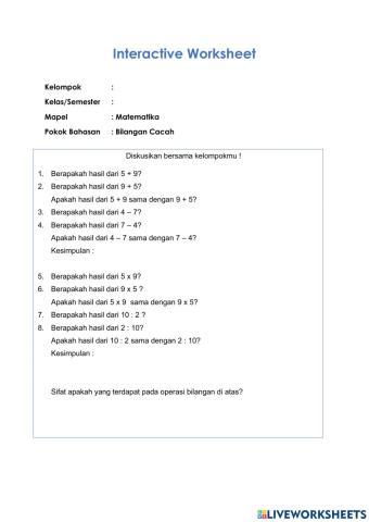 LKPD Interaktif Matematika Kelas VI