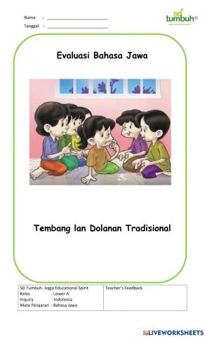 Evaluasi Tembang lan Dolanan Tradisional-Menyamakan Gambar