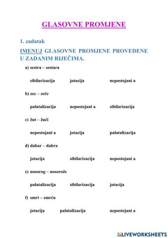 Glasovne promjene - 7.