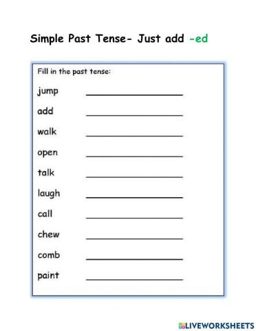 Simple Past Tense