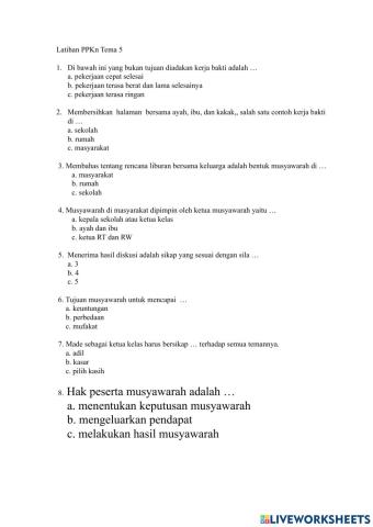 Tema 5 kelas 2