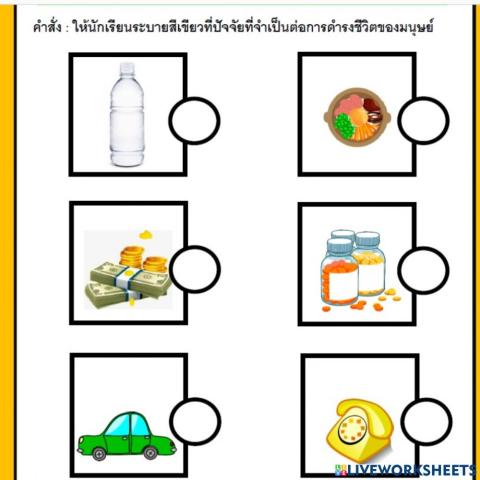 ปัจจัยที่จำเป็นต่อการดำรงชีวิต