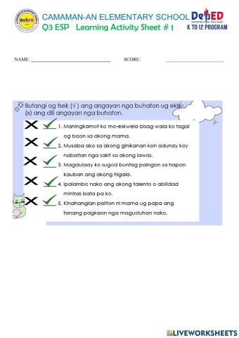 Q3 Week1 ESP Prestest No.1