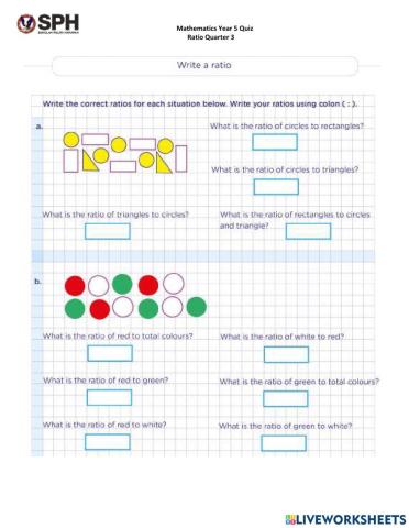 Math 5 Ratio Quiz