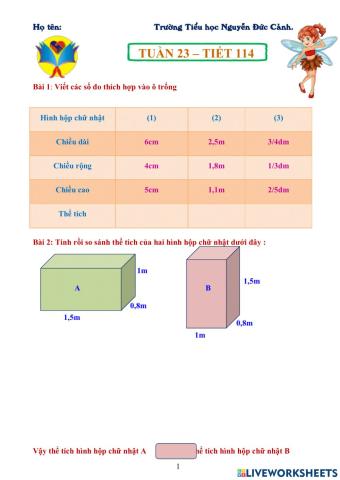 Bài tập tiết 114 - Tuần 23