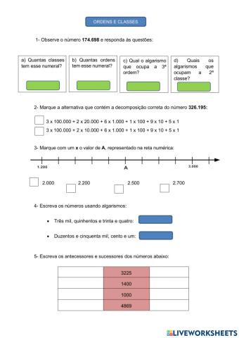 Ordens e Classes