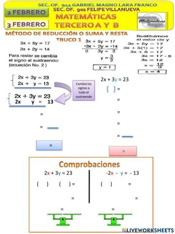 Método suma y resta: truco 1