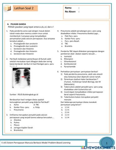 Gangguan pada sistem pernapasan