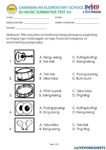 Q3 music summative test 2