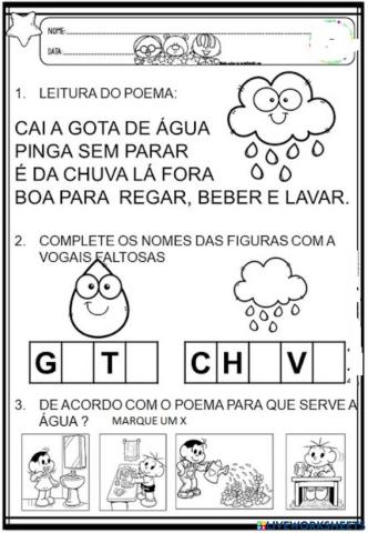 Poema a água