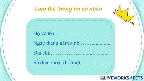 Thẻ thông tin cá nhân