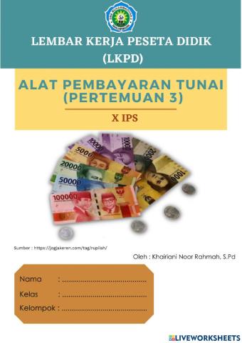 Alat Pembayaran Tunai set 3