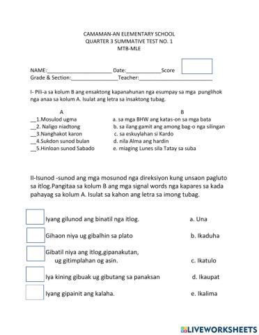 Q3 mtb summative test 1