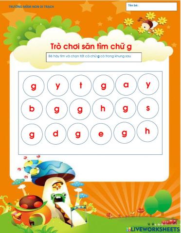 Ôn chữ cái gy