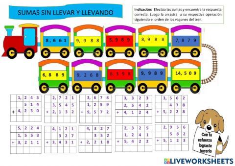 Sumas llevando y sin llevar