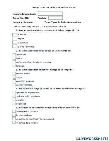 Textos académicos