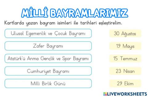 Milli Bayramlarımız