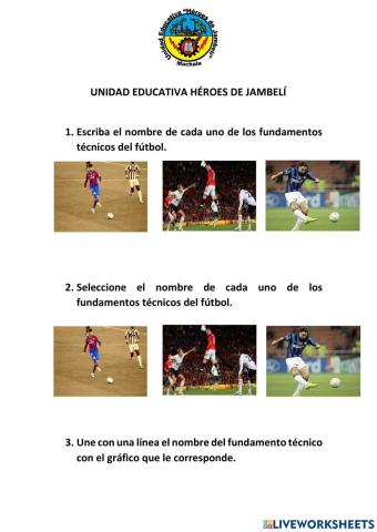 Fundamento tecnicos del futbol