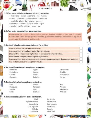 El sustantivo