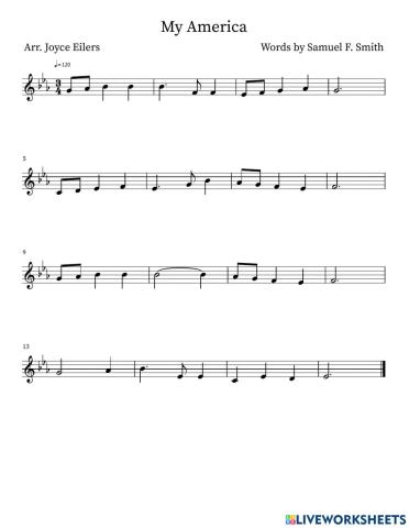 My America- Solfege