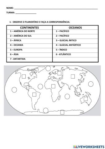 Atividade de geografia