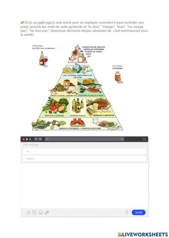 Mail à un ami (pyramide alimentaire)