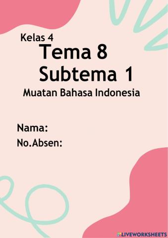 Tema 8 Subtema 1 Pembelajaran 1