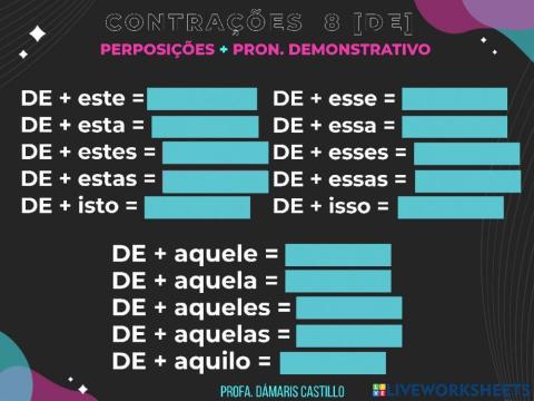 Contrações 8 PR. + PRO.D. DE