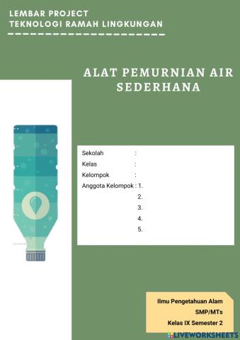 Lembar Project Alat Pemurnian Air Sederhana