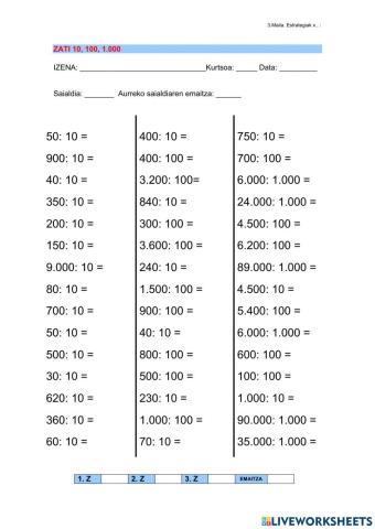 Zati 10 100 1000