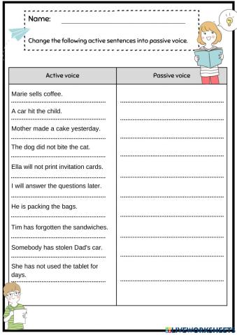 Passive voice task