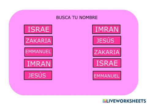 Busco mi nombre