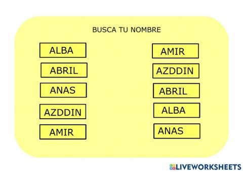 Busco mi nombre