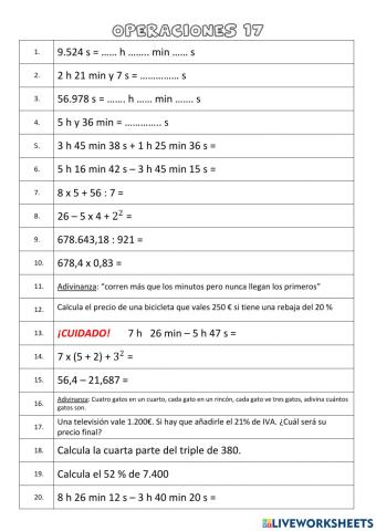 Operaciones 17