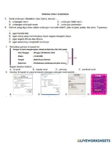 REmedial Tema 7 Bahasa Indonesia