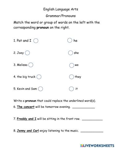 Personal Pronouns