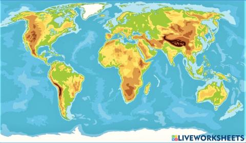 Mapa físic món