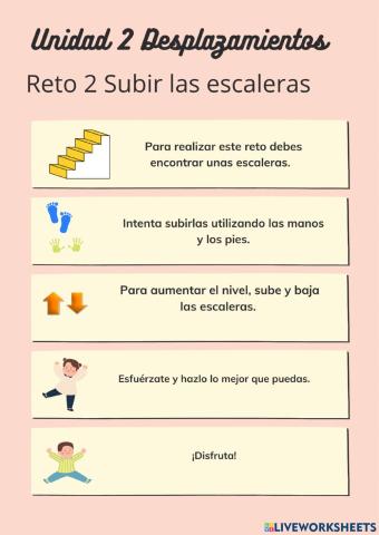 Reto: Subir las escaleras