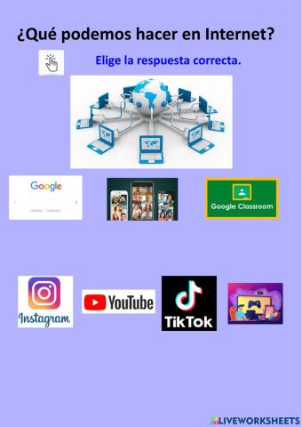 ¿Qué podemos hacer en Internet?