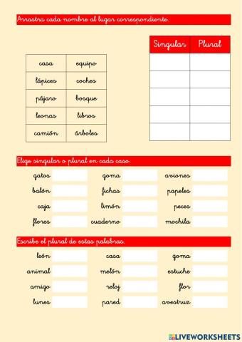 Singular y plural