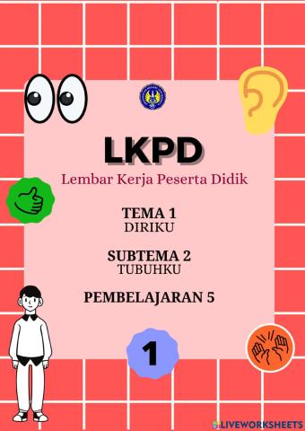 Lkpd kelas i tema 1 subtema 2