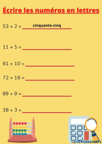 Les numéros