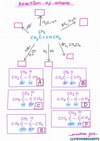 Mind map alkene set 1