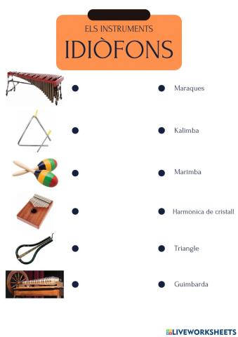 Els instruments per famílies: els idiòfons