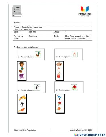 Class worksheet 32