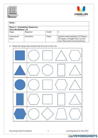 Class worksheet 34