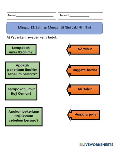 MIB Minggu 13 Mengenali Nini Laki Nini Bini