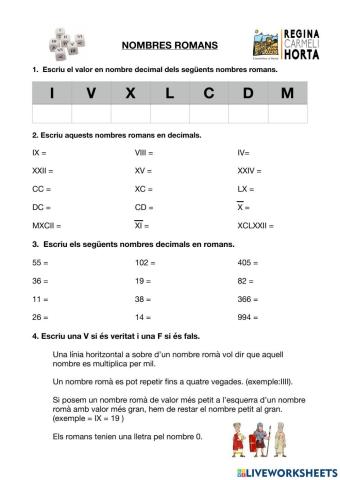 Nombres romans