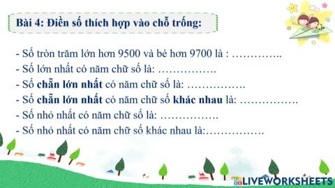 Các số trong phạm vi 100 000